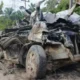 Beginilah kondisi sebuah mobil pasca kecelakaan di Riau.(ist)