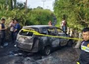 Mobil Terbakar di Jembatan Parit 22 Inhil, Pasangan Kekasih Alami Luka Bakar Serius