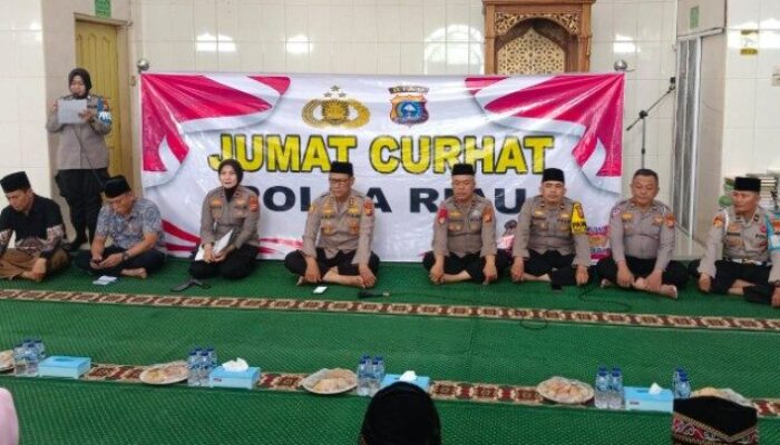 Serap Aspirasi Warga, Polda Riau Gelar Jumat Curhat di Masjid Istiqoroh Senapelan
