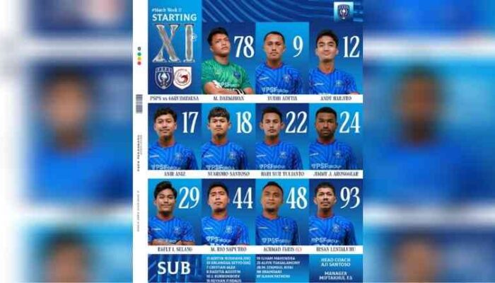 Ini Susunan Pemain PSPS Pekanbaru vs Garudayaksa