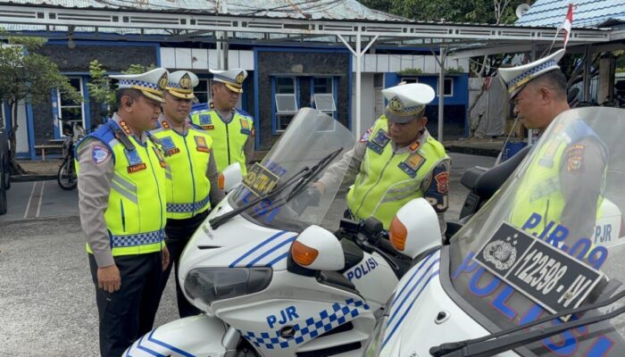 Jelang Operasi Lilin, Ditlantas Polda Riau Cek Kendaraan dan Perlengkapan Personel