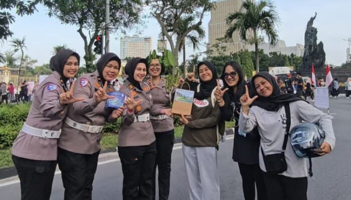 Humanis dan Edukatif, Ditlantas Polda Riau Gelar Polantas Menyapa di Car Free Day
