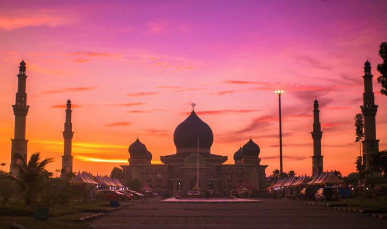Masjid Raya Annur Provinsi Riau di Pekanbaru.(ist)