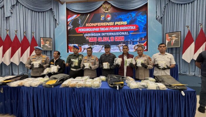 Sita 46,9 Kg Sabu Senilai Rp84,49 Miliar, Polda Riau Buru Pengendali Jaringan